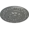 Ekena Millwork Sydney Ceiling Medallion (Fits Canopies up to 5 3/4"), Hand-Painted Silver, 27 3/4"OD x 2"P CM27SYSLS - alternate 2